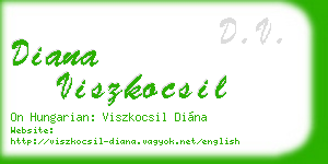 diana viszkocsil business card
